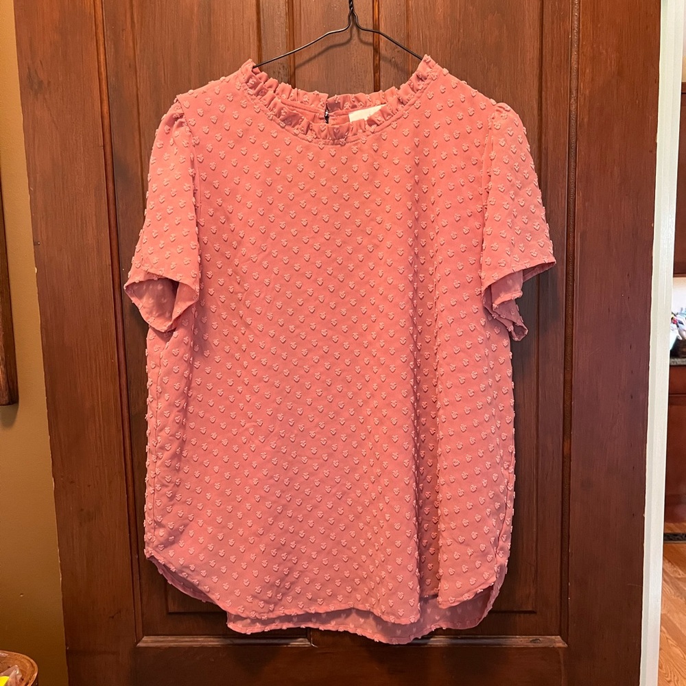 Size L Loft pink blouse with lining